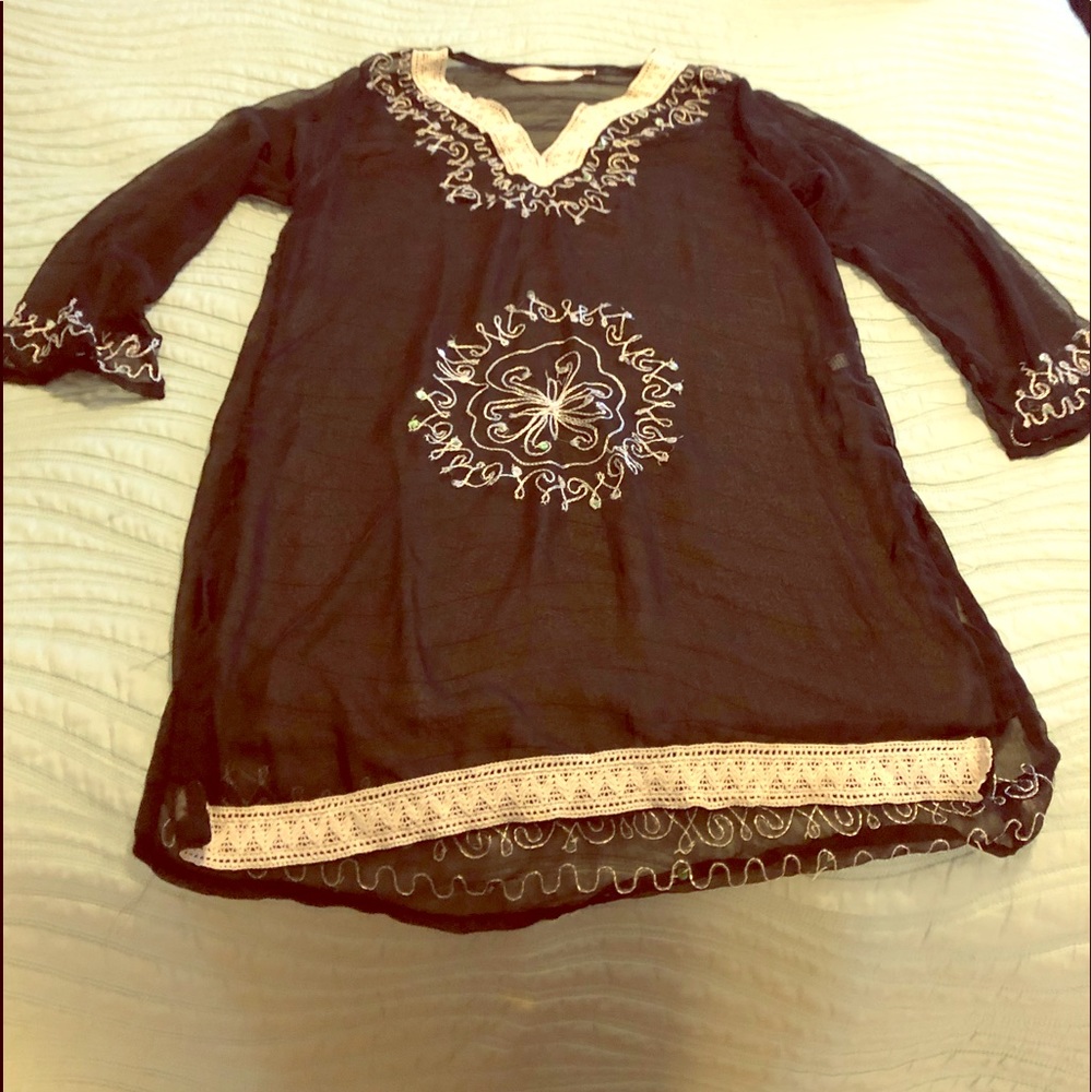 Sheer, black cover up